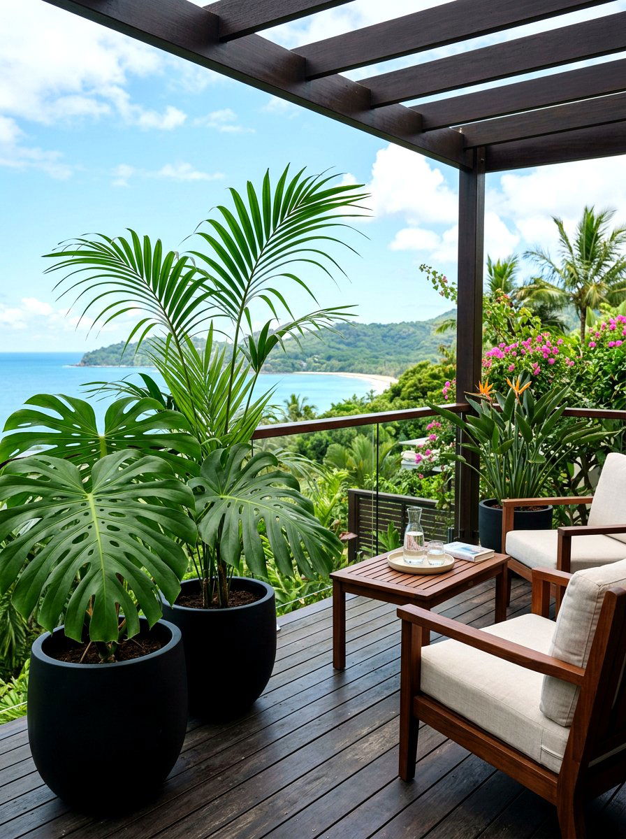 Tropical Leaf Plants - 30 small apartment balcony garden ideas