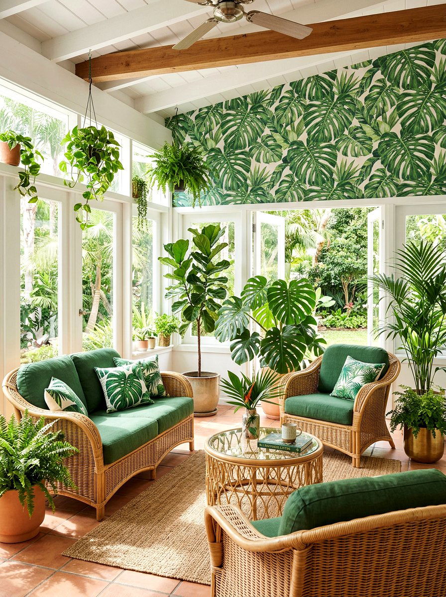 Tropical Leaf Wallpaper - 30 peel and stick wallpaper ideas