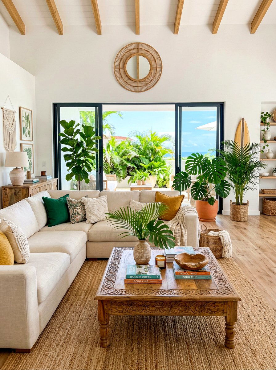Tropical Living Room - 30 island style home ideas