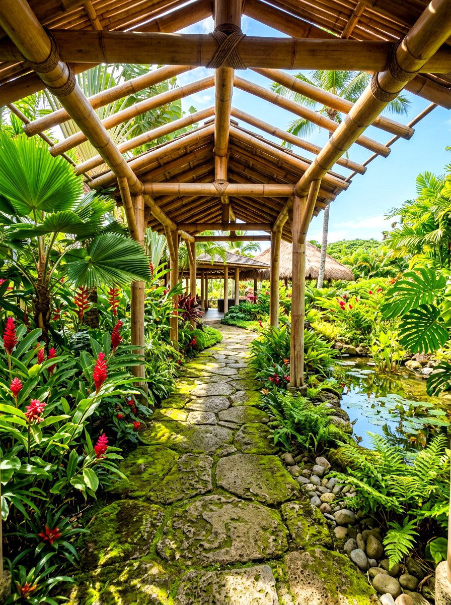 Tropical Lush Breezeway - 30 breezeway exterior ideas aesthetic