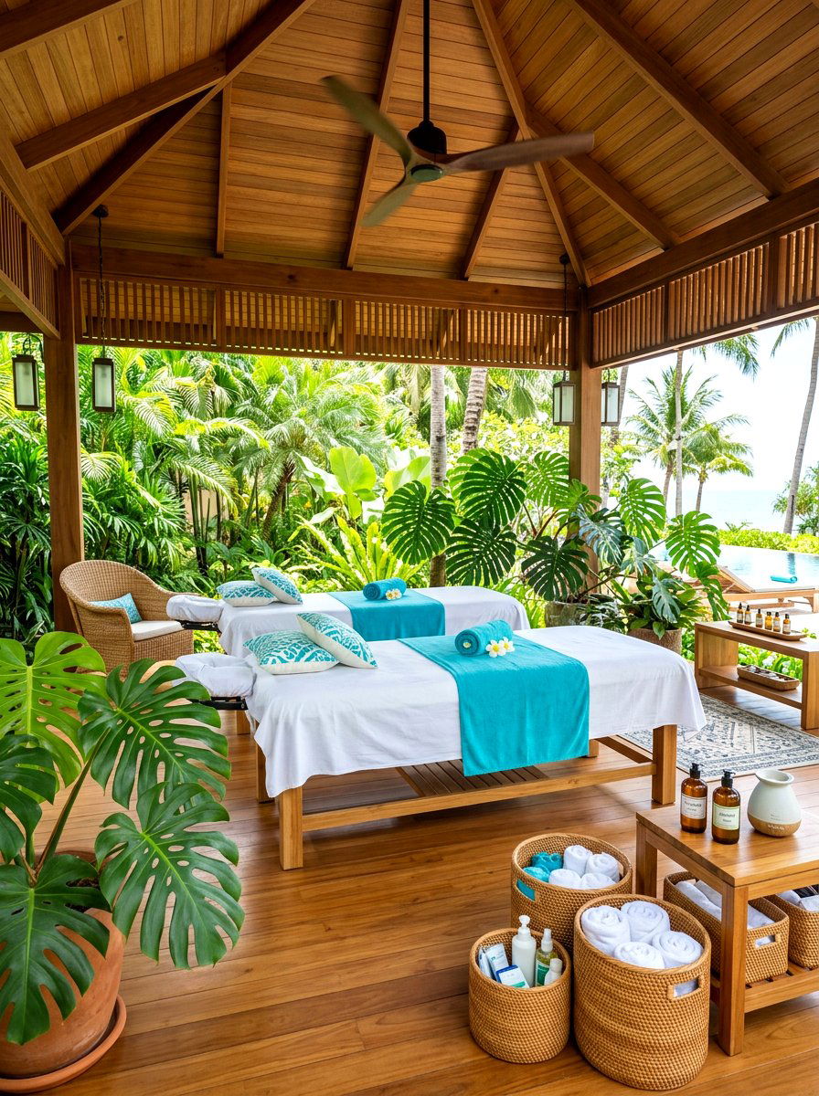 Tropical Massage Space - 30 massage corner ideas