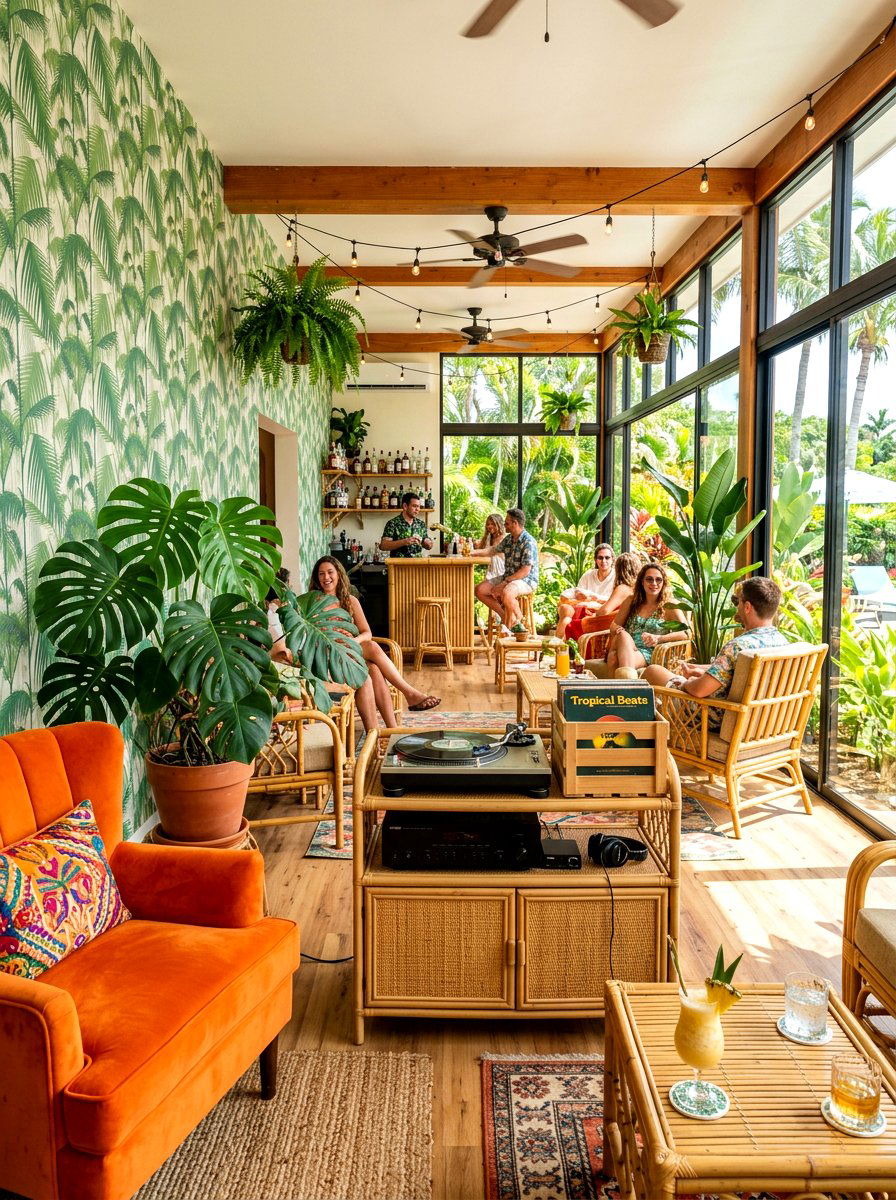 Tropical Music Lounge - 30 listening lounge ideas