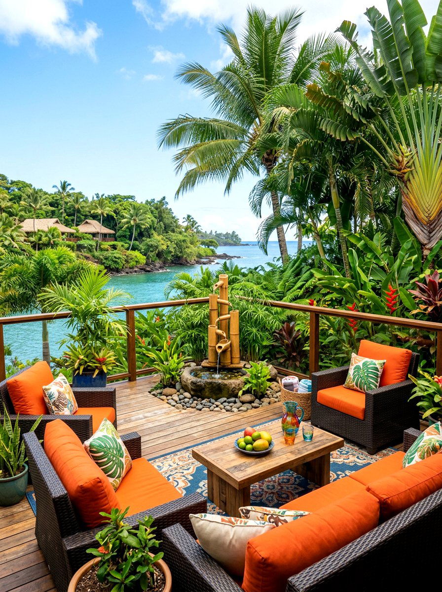 Tropical Oasis Deck - 30 deck decorating ideas