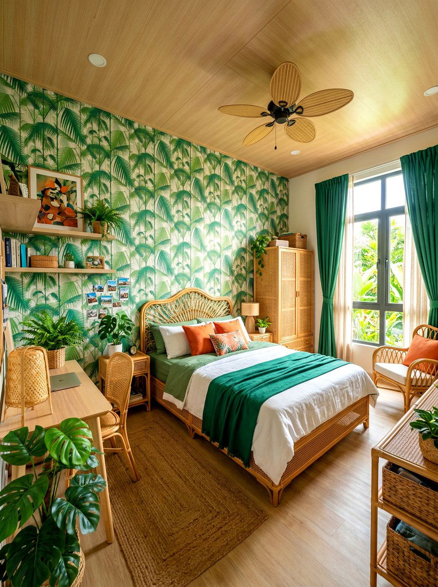 Tropical Oasis Dorm Room - 30 dorm room ideas
