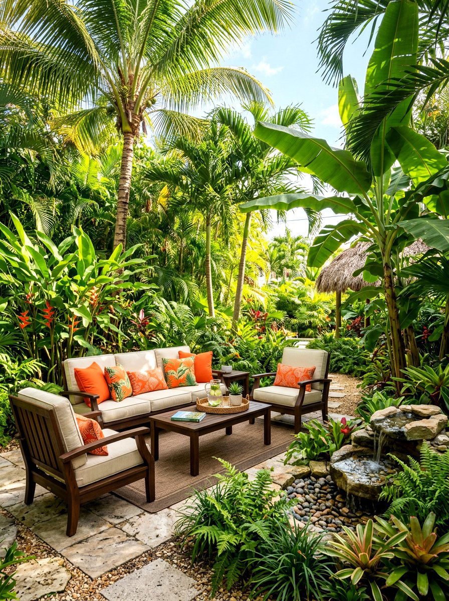 Tropical Oasis Lounge - 30 modern backyard lounge ideas