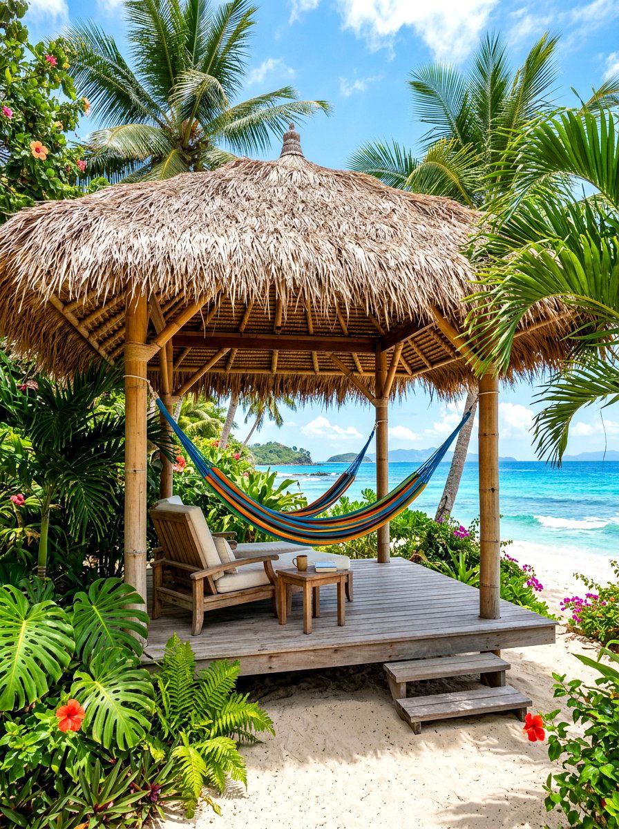Tropical Palapa Pavilion - 30 pool pavilion ideas