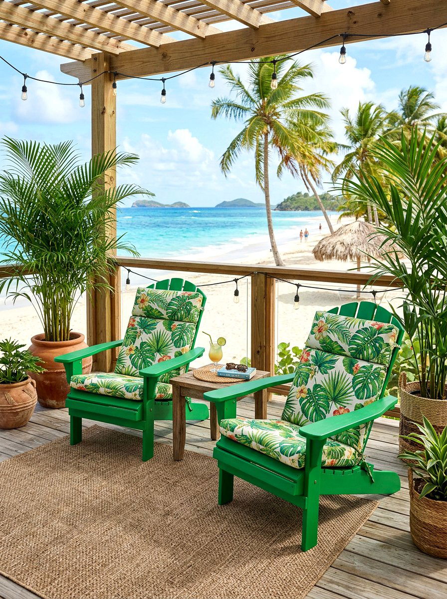 Tropical Palm Adirondack - 30 Adirondack chair ideas
