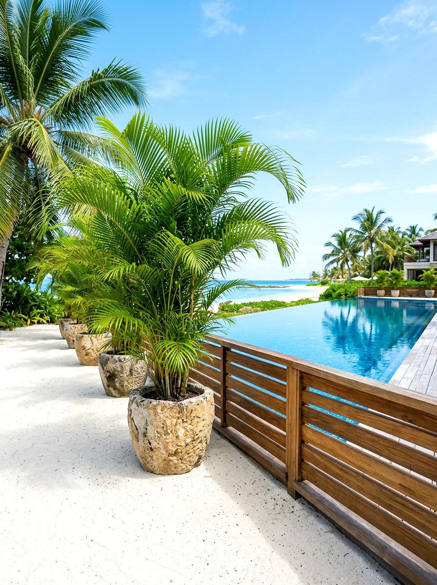 Tropical Palm Tree Landscaping - 30 pool fence landscaping ideas