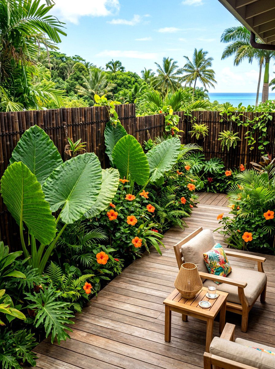 Tropical Patio Garden - 30 pocket garden ideas