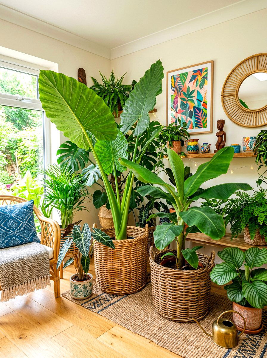 Tropical Plant Corner - 30 plant corner styling ideas