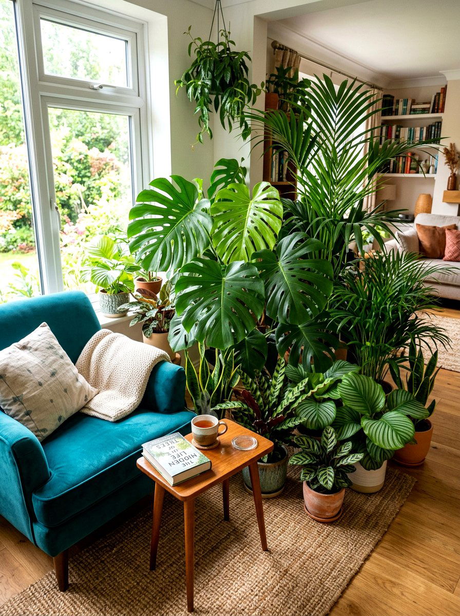 Tropical Plant Corner - 30 indoor garden ideas