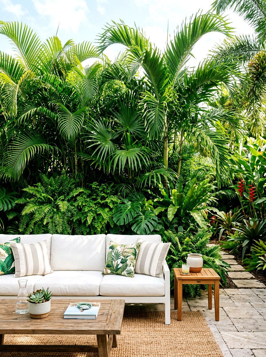 Tropical Plant Screen - 30 sunset inspired patio ideas