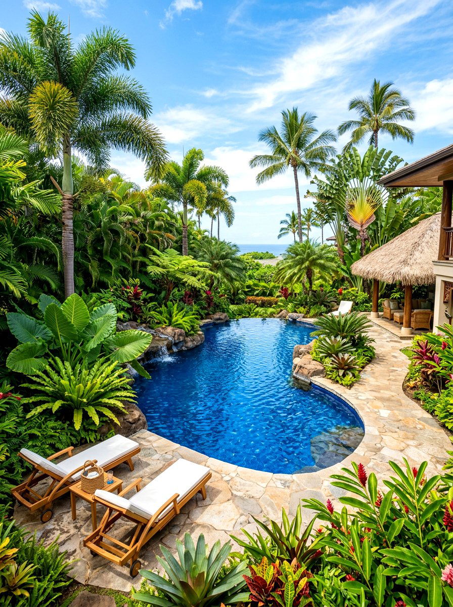 Tropical Pool Landscaping - 30 pool garden ideas