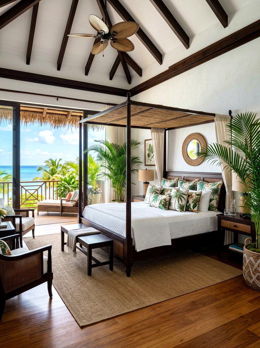 Tropical Resort Style - 30 romantic hotel bedroom ideas