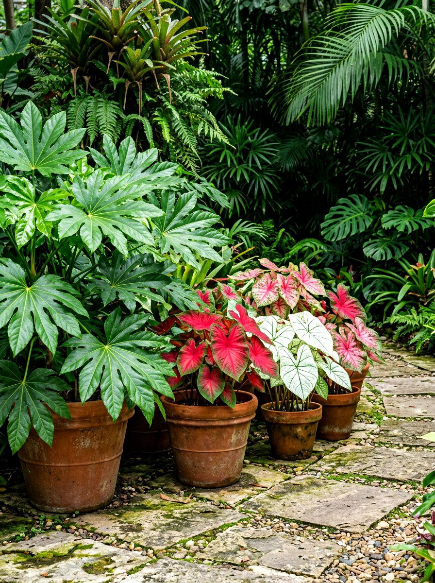 Tropical Shade Plants - 30 shady courtyard garden ideas
