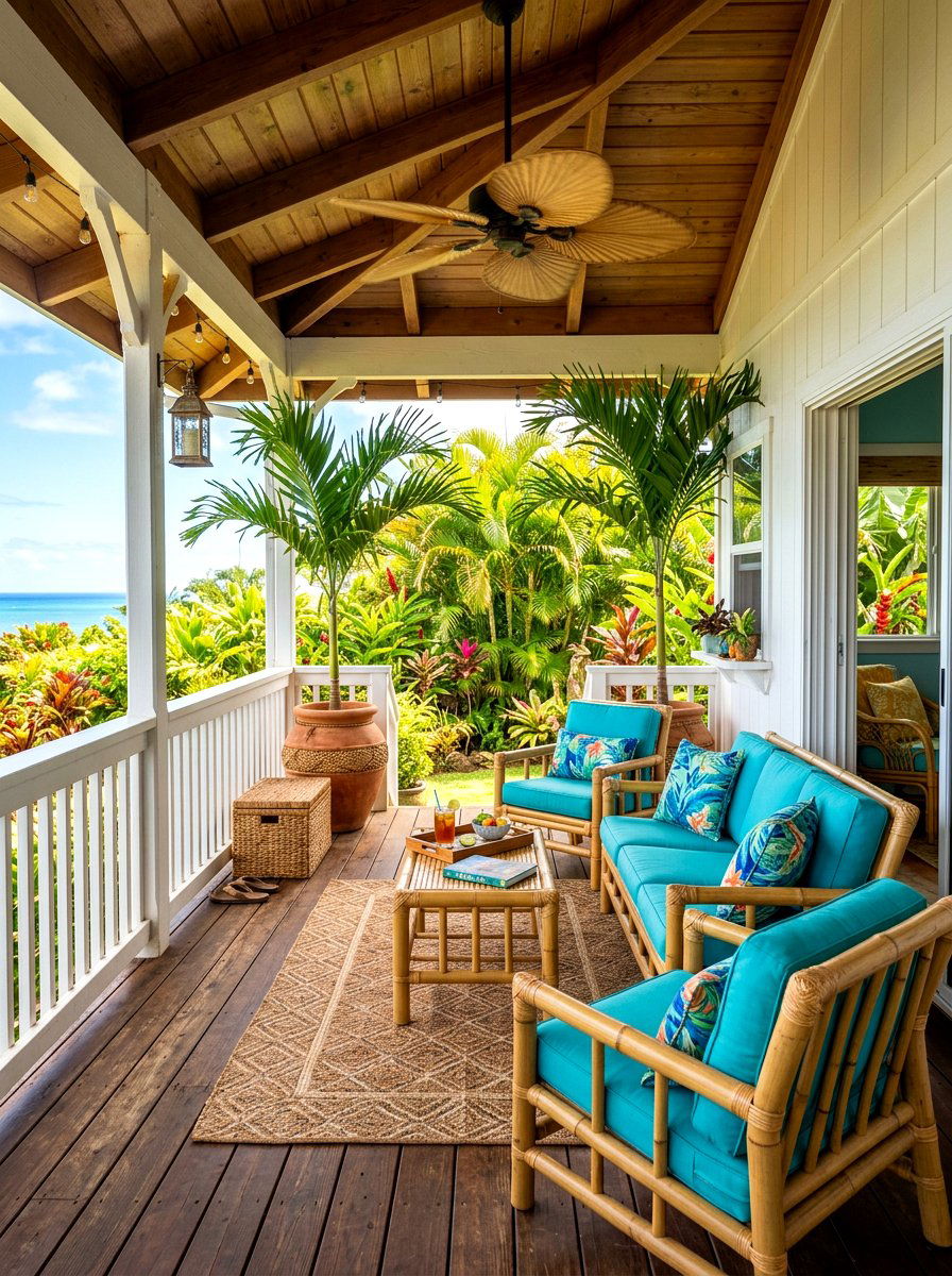 Tropical Side Porch - 30 side porch ideas