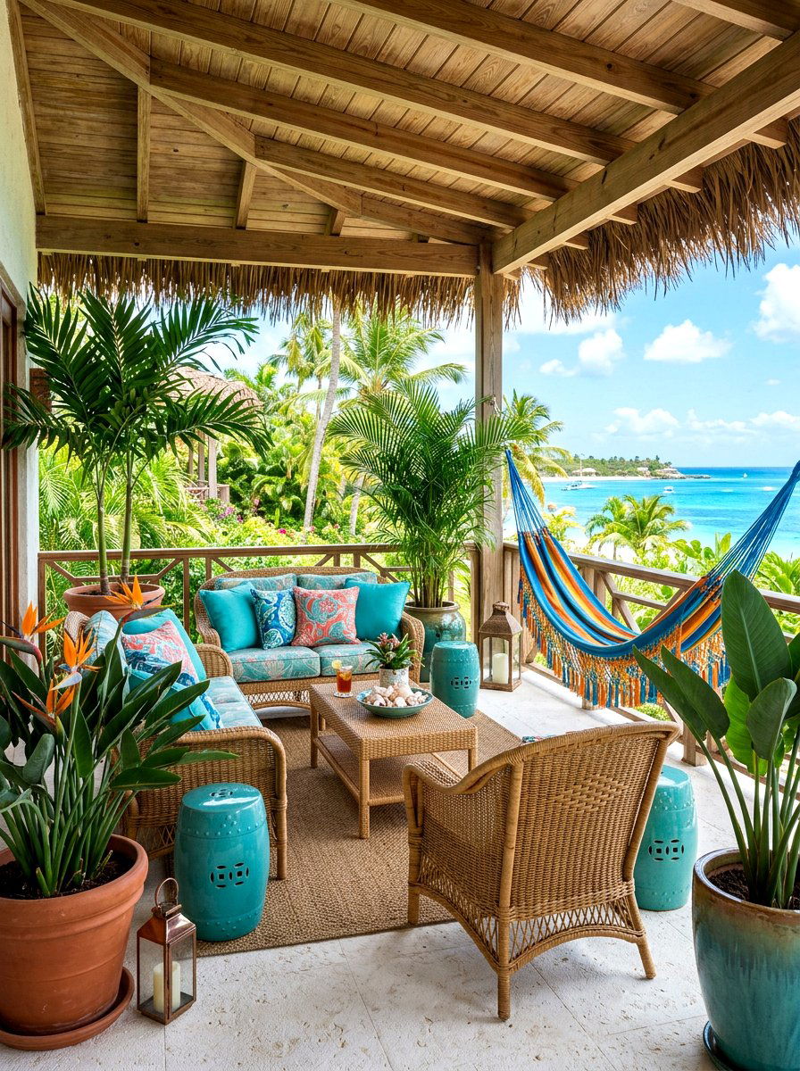 Tropical Style Porch - 30 seaside porch ideas