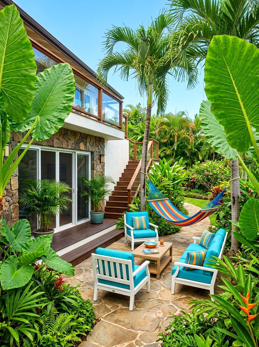 Tropical Style Walkout Patio - 30 walkout basement patio ideas