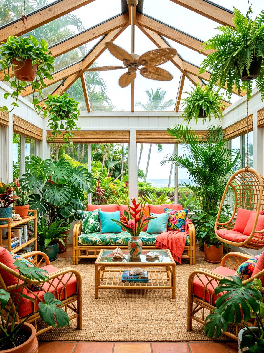 Tropical Sunroom - 30 sunroom ideas
