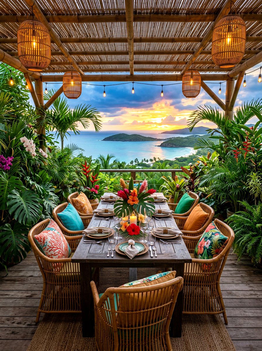Tropical Terrace - 30 terrace dining ideas