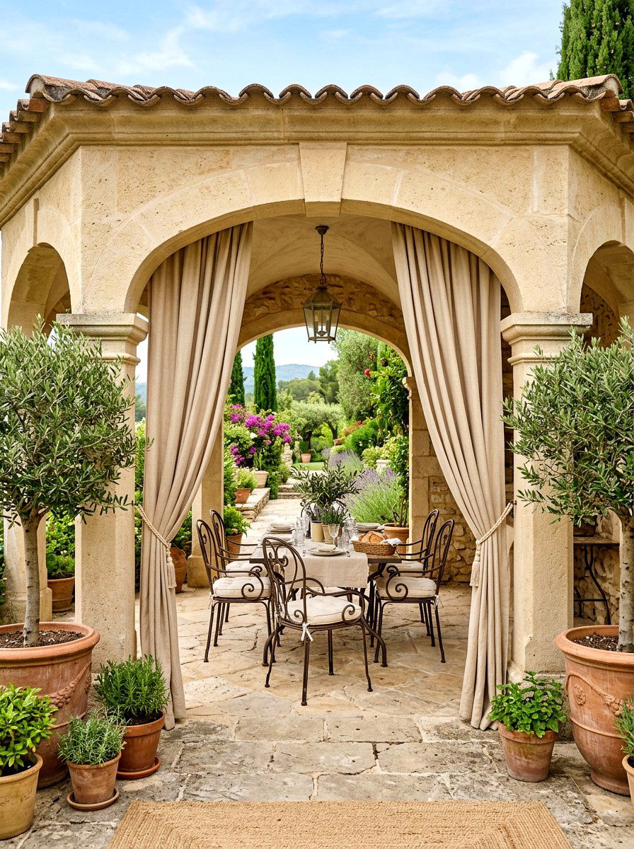 Tropical Thatched Roof Pergola - 30 patio pergola dining ideas