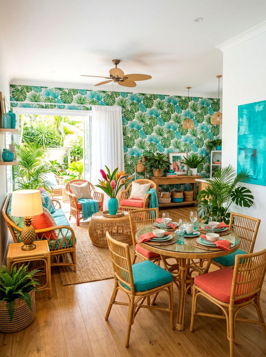 Tropical Theme Room - 30 tween aesthetic bedroom ideas