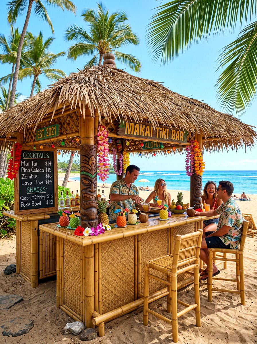 Tropical Tiki Bar - 30 outdoor birthday party ideas