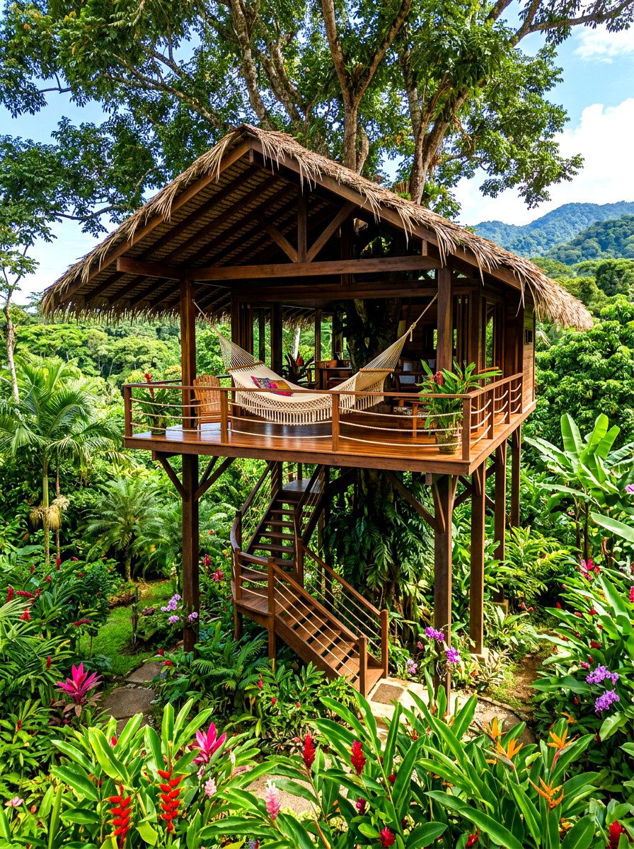 Tropical Treehouse - 30 treehouse ideas