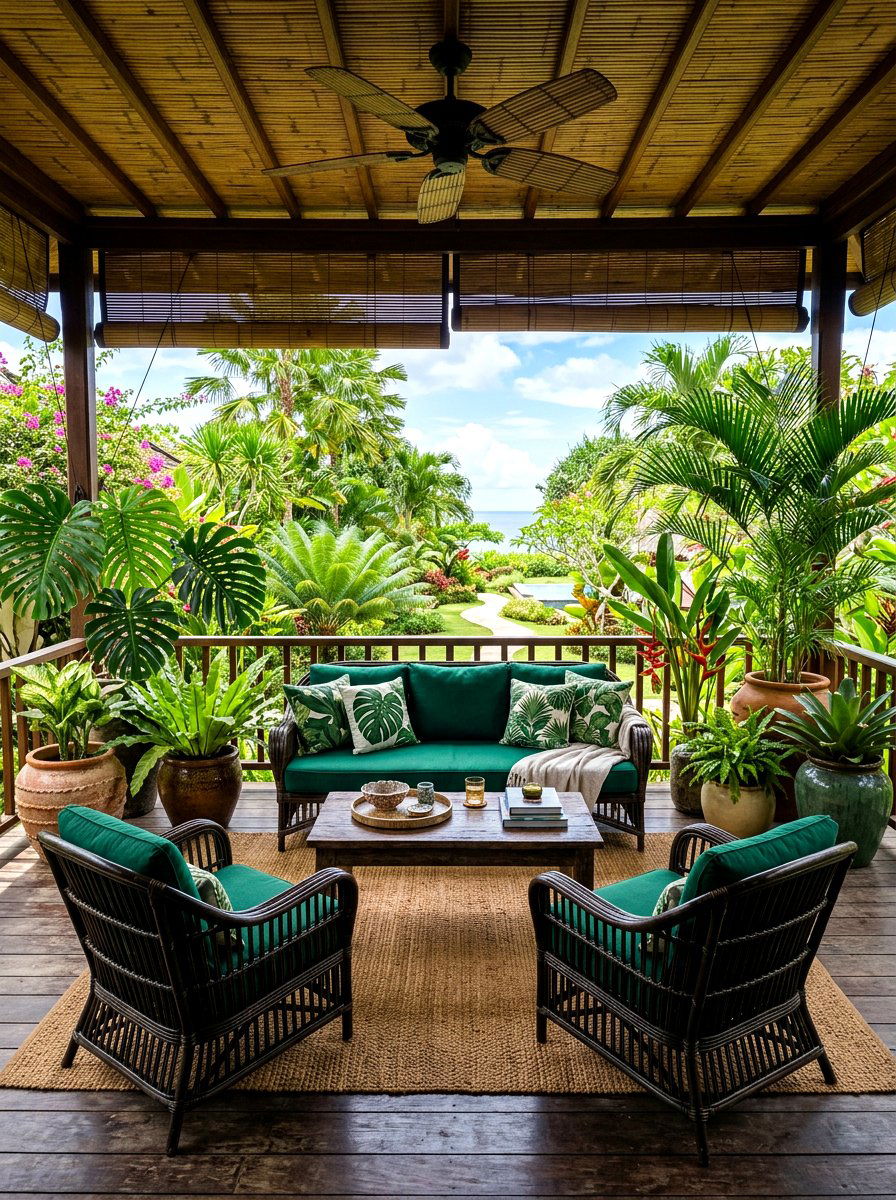 Tropical Veranda Decor - 30 veranda lounge ideas