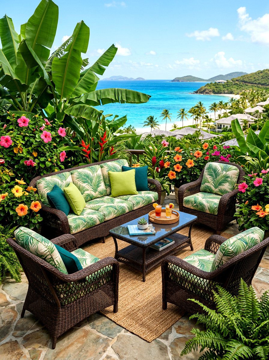 Tropical Wicker Furniture - 30 all weather wicker patio ideas