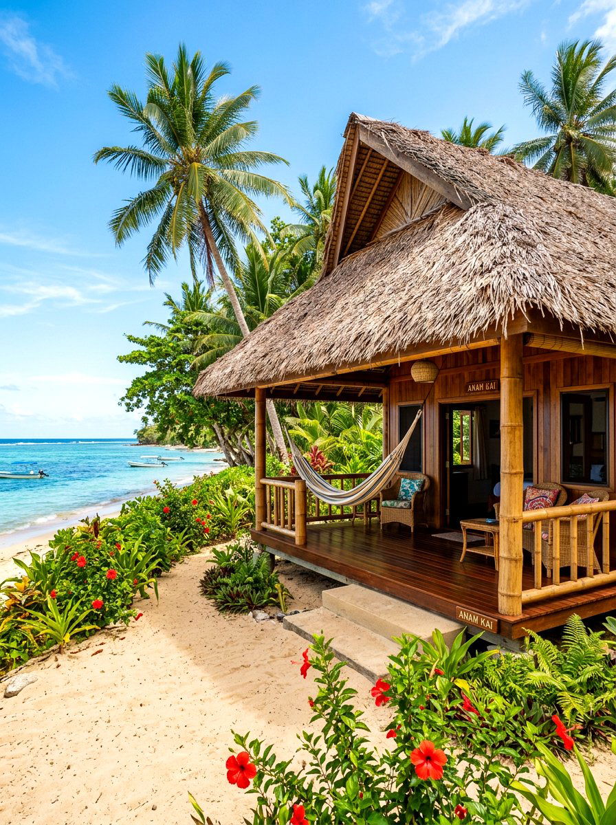 Tropical beach front bungalow - 30 beach cottage exterior ideas