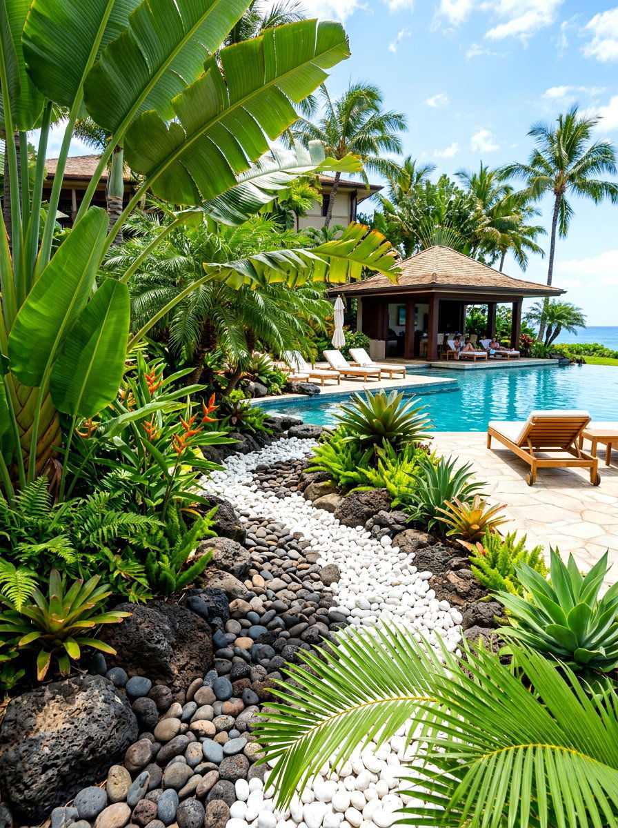 Tropical dry creek bed - 30 dry creek bed ideas