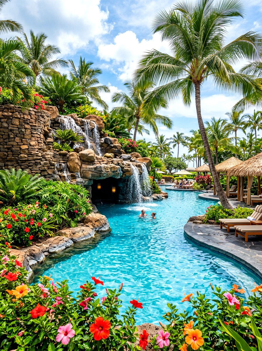 Tropical oasis pool - 30 modern pool ideas