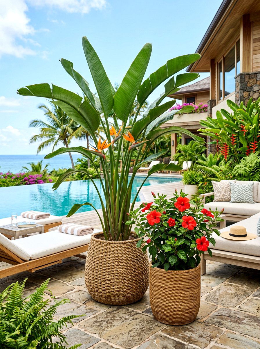 Tropical patio plant - 30 container garden ideas