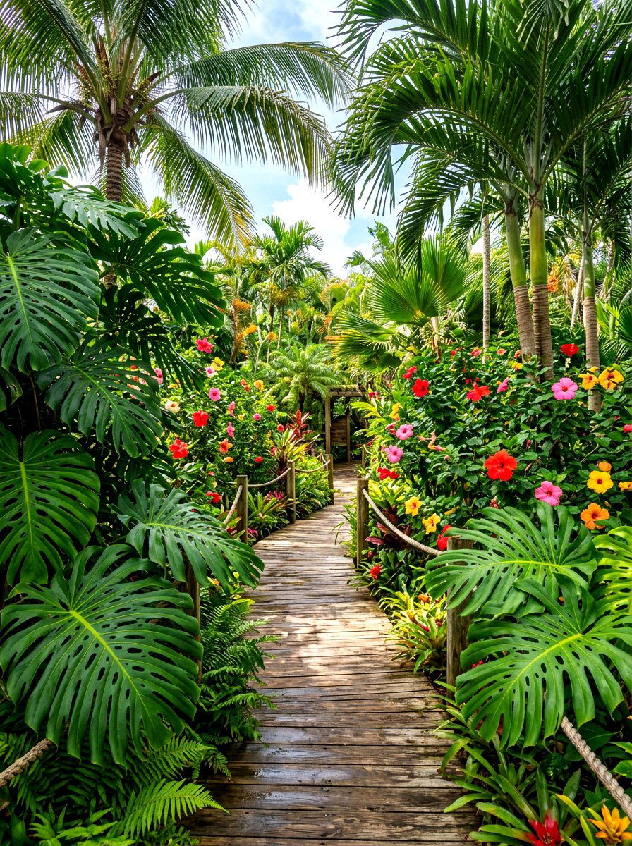 Tropical plant oasis - 30 luxury landscaping ideas