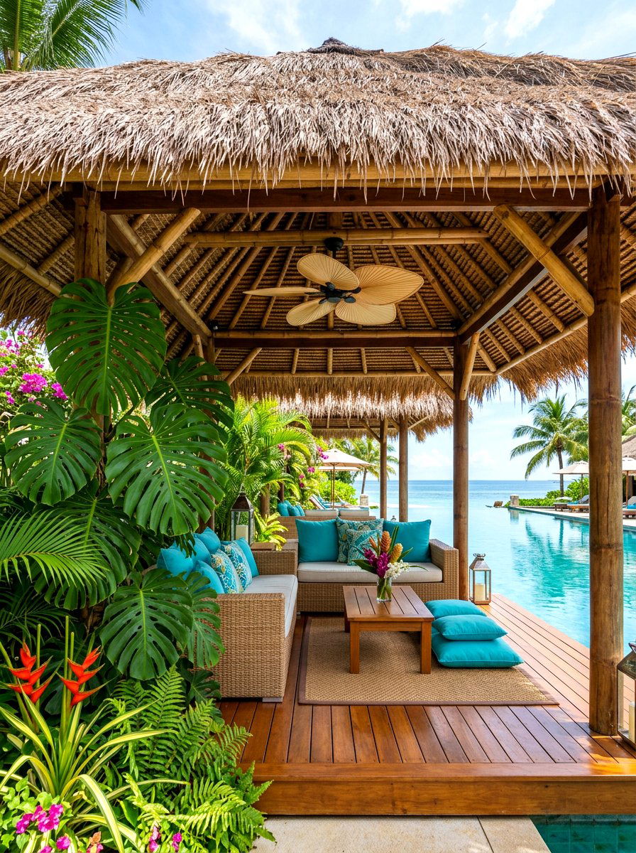 Tropical pool cabana - 30 pool cabana decor ideas