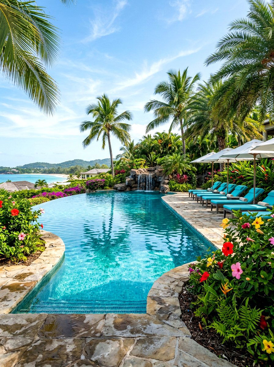 Tropical pool oasis - 30 backyard party ready ideas