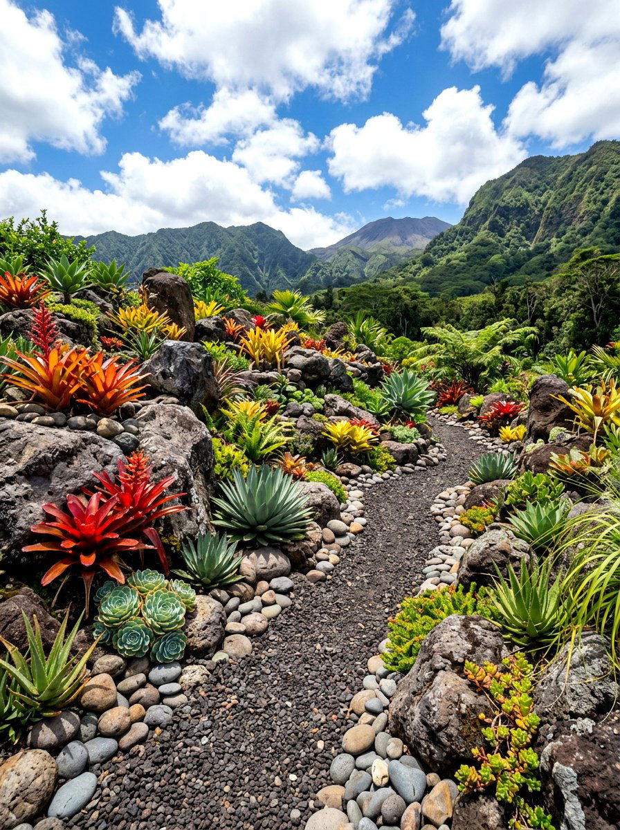 Tropical rock garden - 30 tropical landscaping ideas