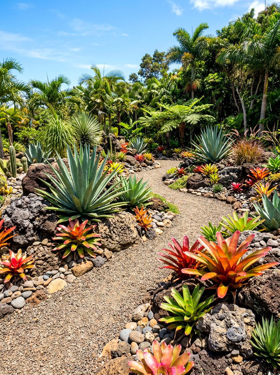 Tropical rock garden - 30 tropical backyard landscaping ideas