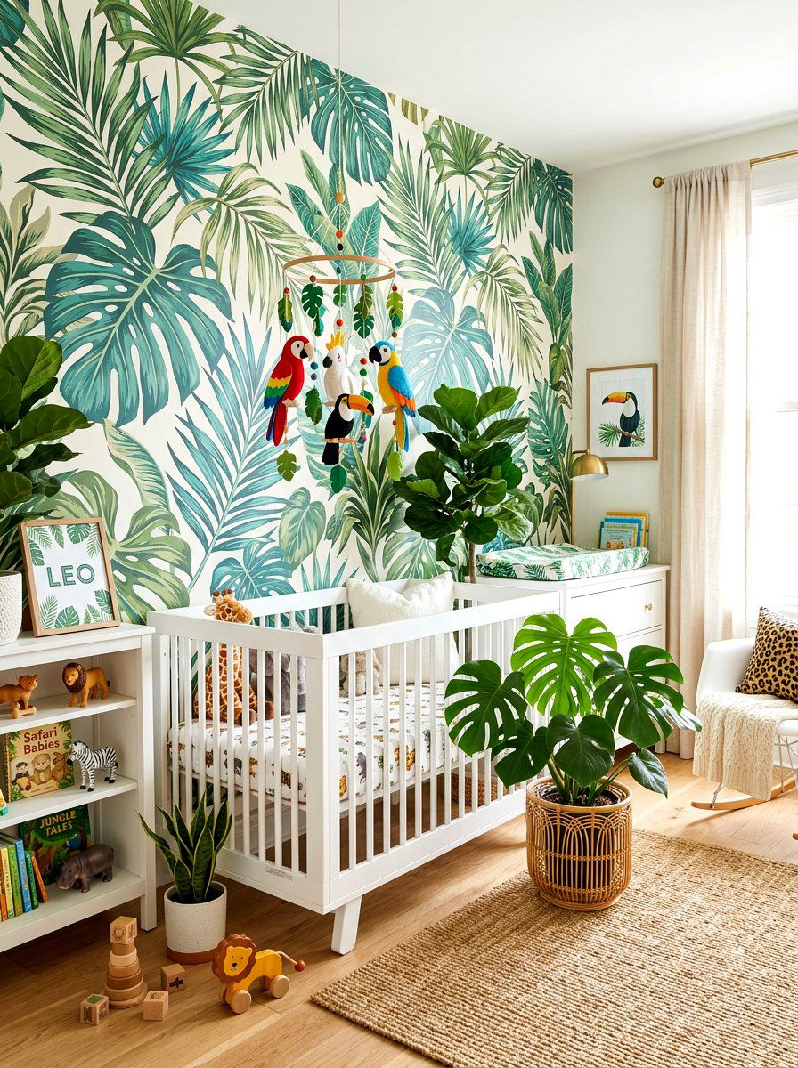 Tropical safari nursery - 30 safari nursery ideas