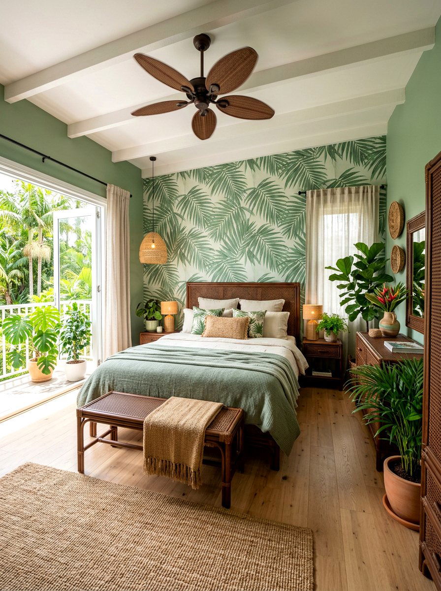 Tropical sage cocoa bedroom - 30 sage and cocoa bedroom ideas