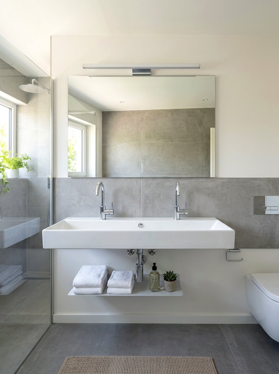 Trough Sink Bathroom - 30 tiny powder bath ideas