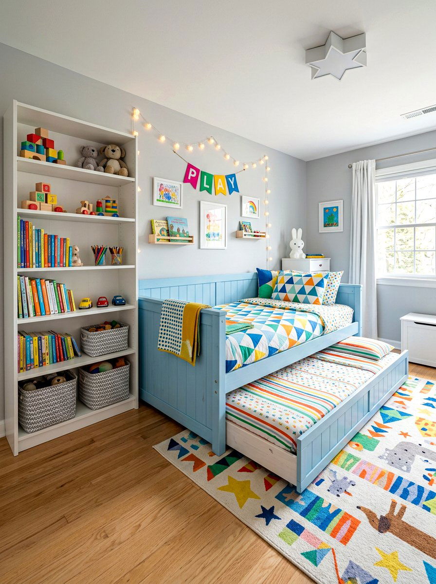 Trundle daybed kids room - 30 daybed room ideas