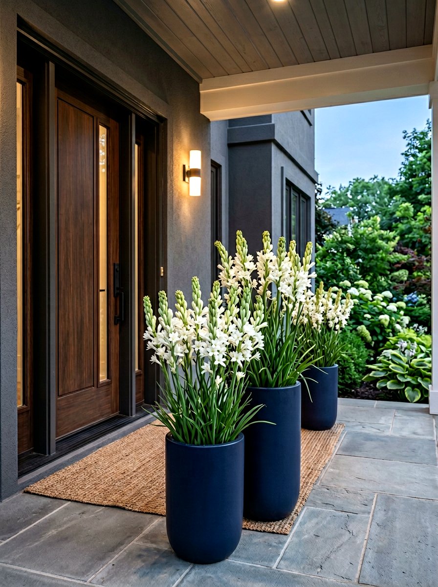 Tuberose Container Garden - 30 evening fragrance garden ideas