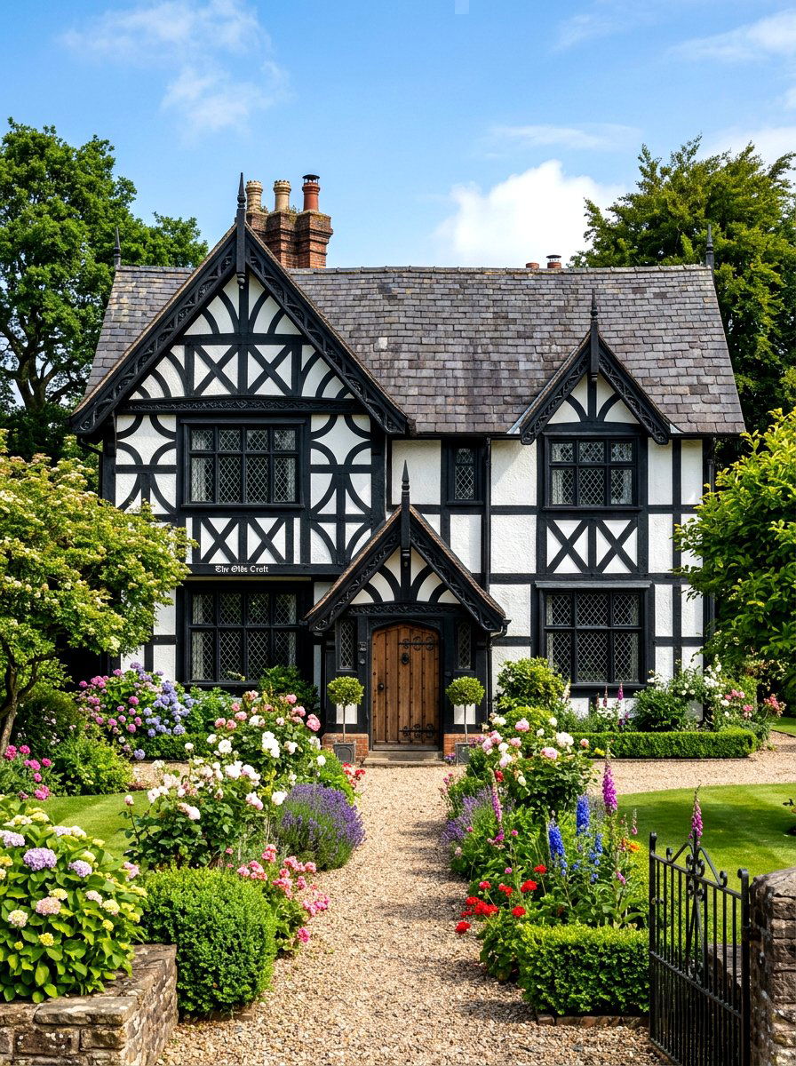 Tudor House Black Trim - 30 black trim exterior ideas