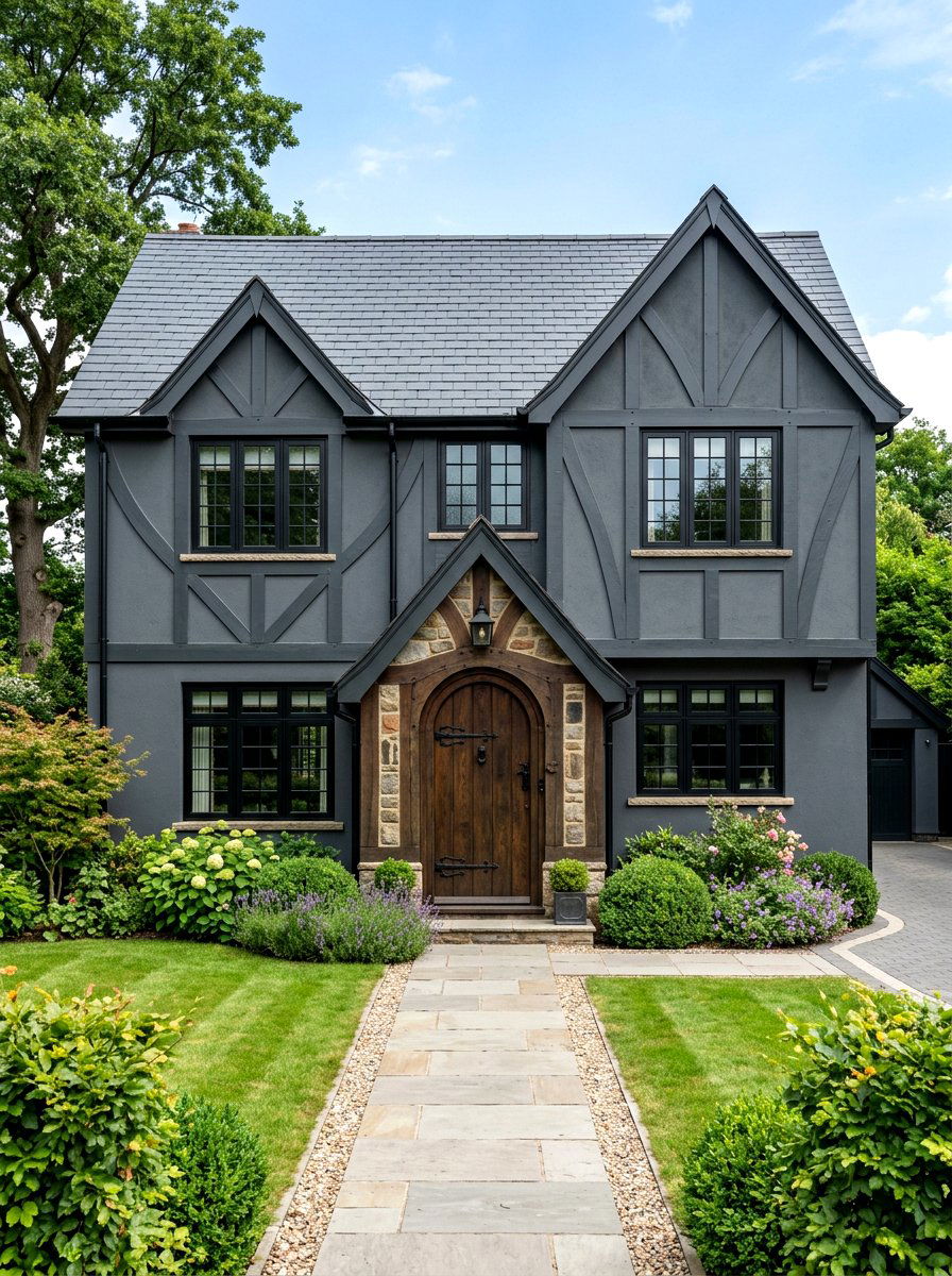Tudor Style Facade Refresh - 30 front facade makeover ideas aesthetic