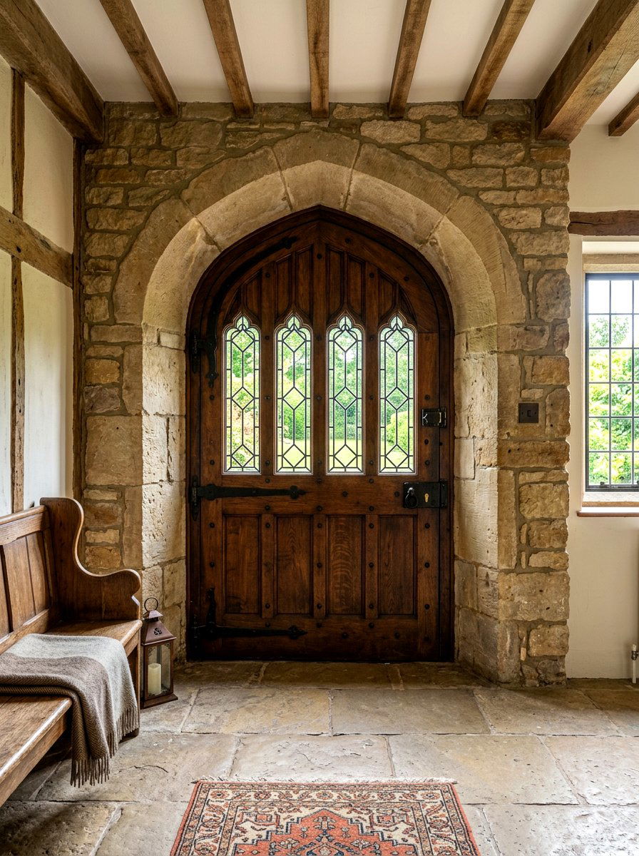Tudor arched front door - 30 arched front door ideas