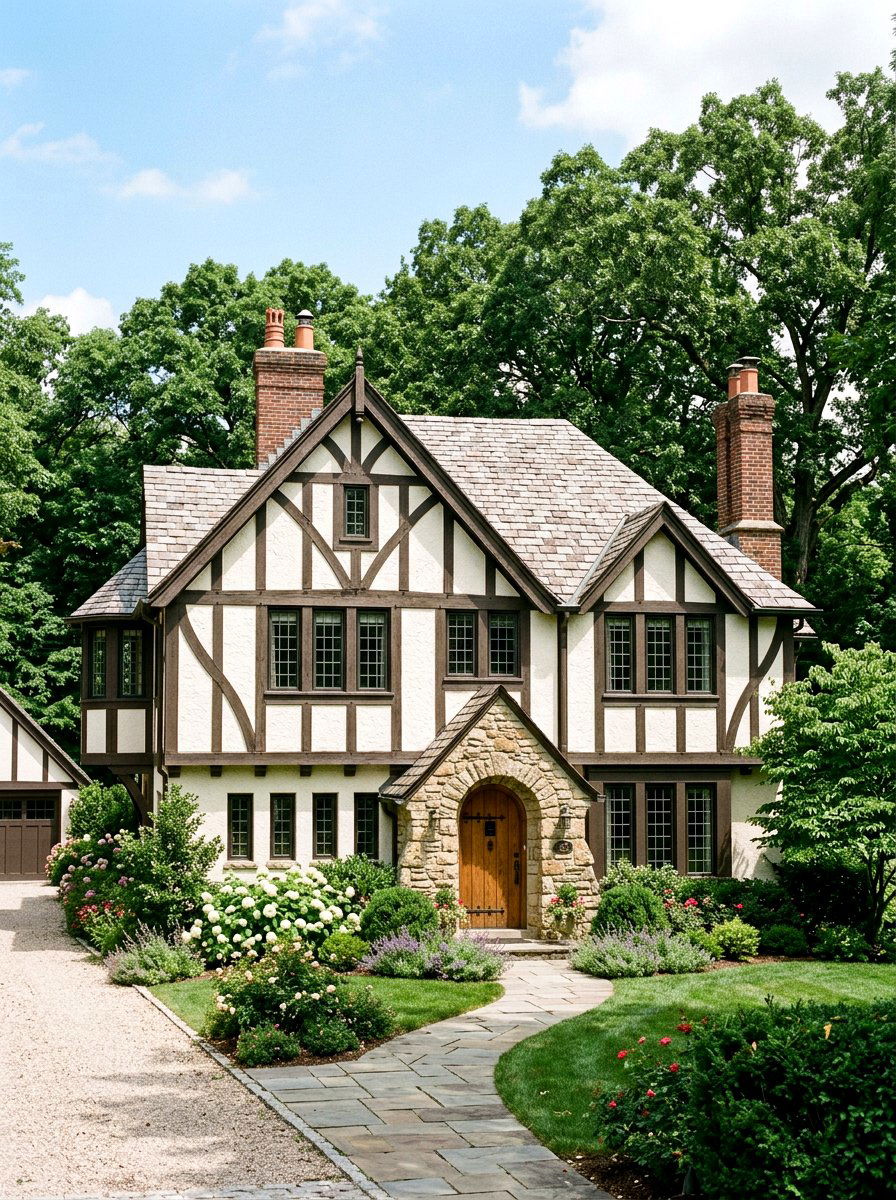 Tudor house exterior - 30 two story house exterior ideas