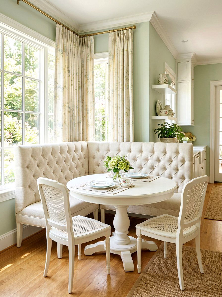 Tufted Breakfast Nook Bench - 30 breakfast nook bench ideas