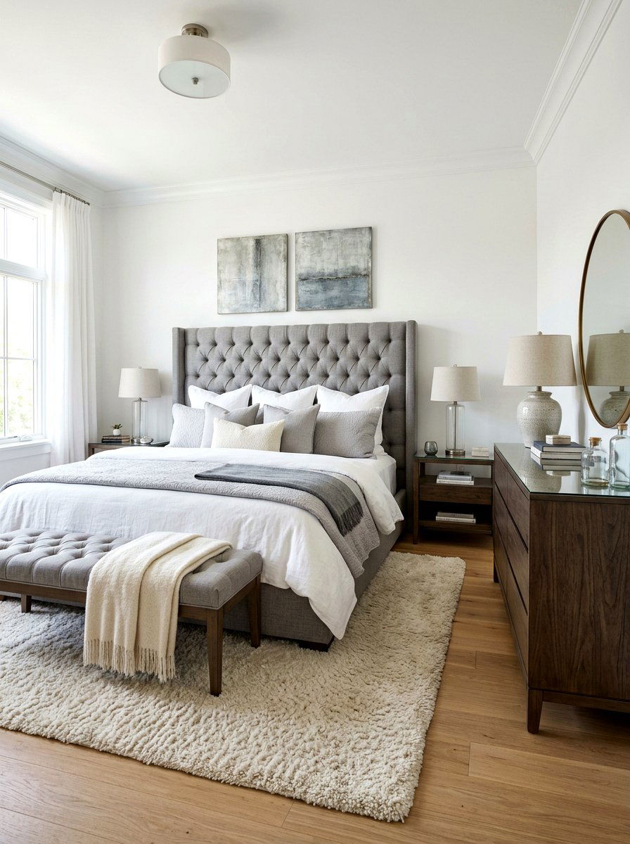 Tufted Headboard Bedroom - 30 newstalgia home decor ideas